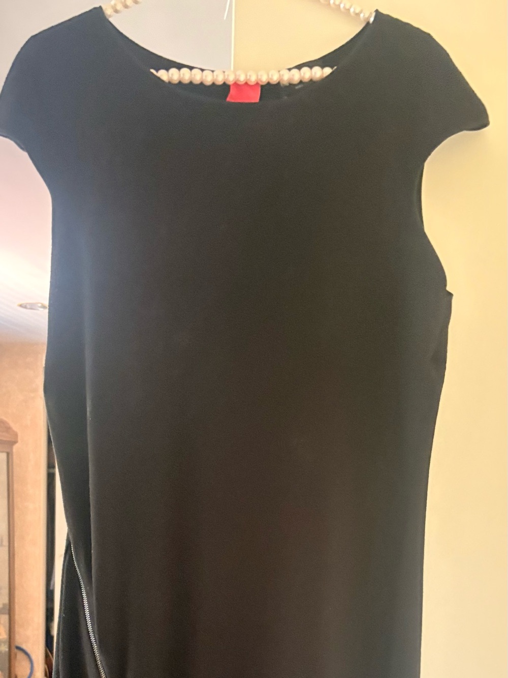 Emporio Armani very Stylish Black Label Top with orange trim Accent